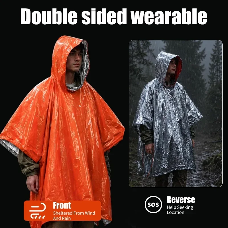 Водонепроницаемый и тёплый дож – обзор и цена Emergency Poncho Rain
